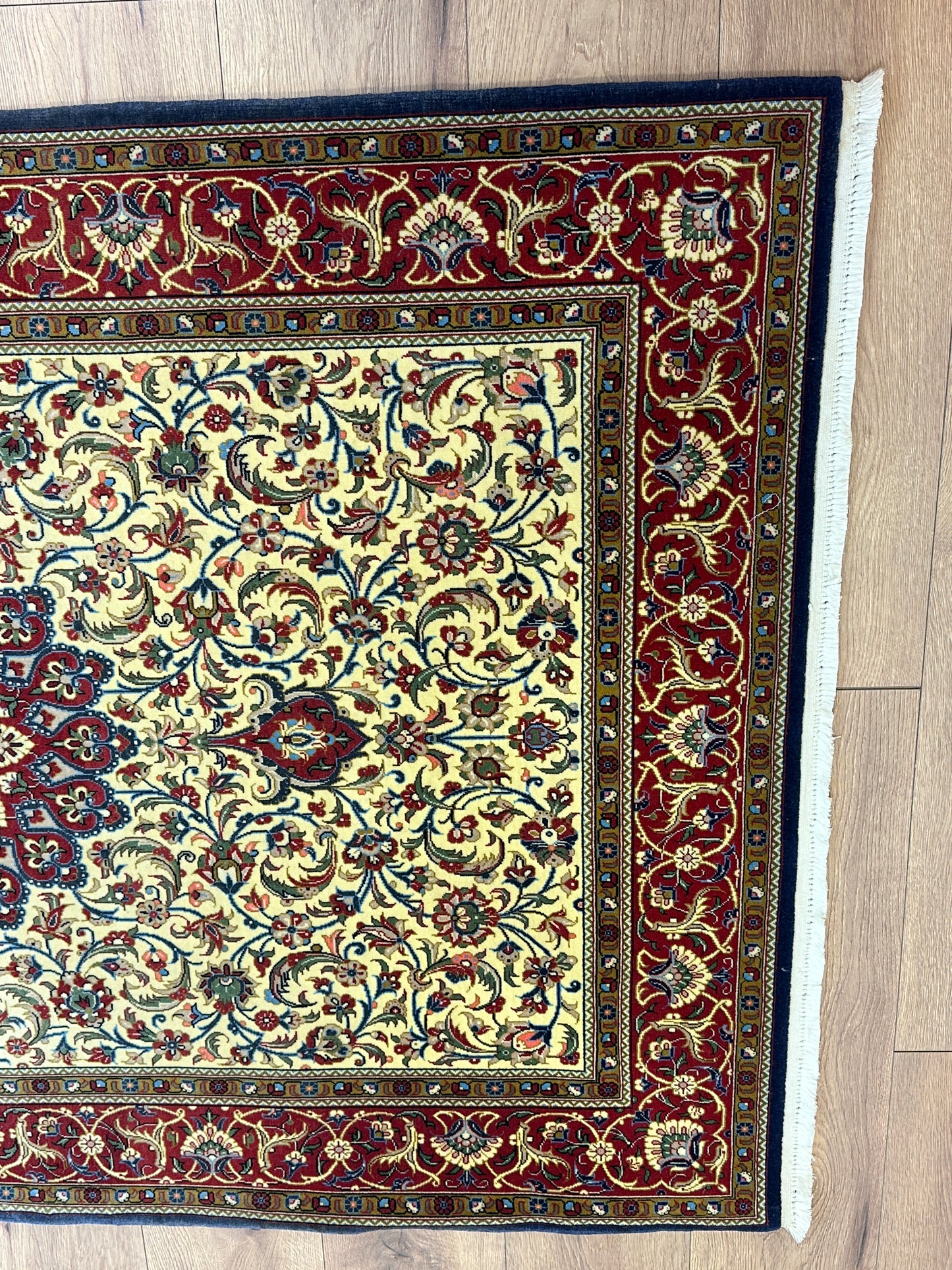 Handgeknüpfter Perser Orientteppich - Feiner Ghom Korkwolle 165x110cm