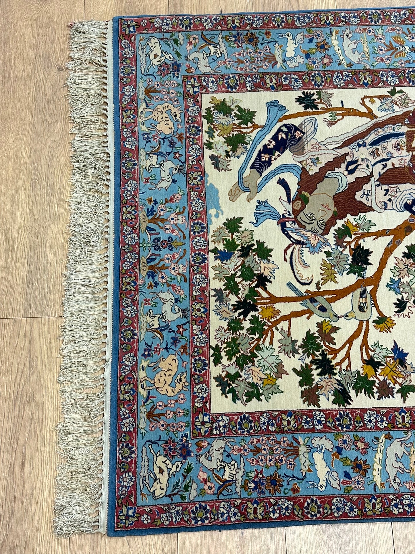 Orientteppich handgeknüpft Isfahan seide 160x110 cm