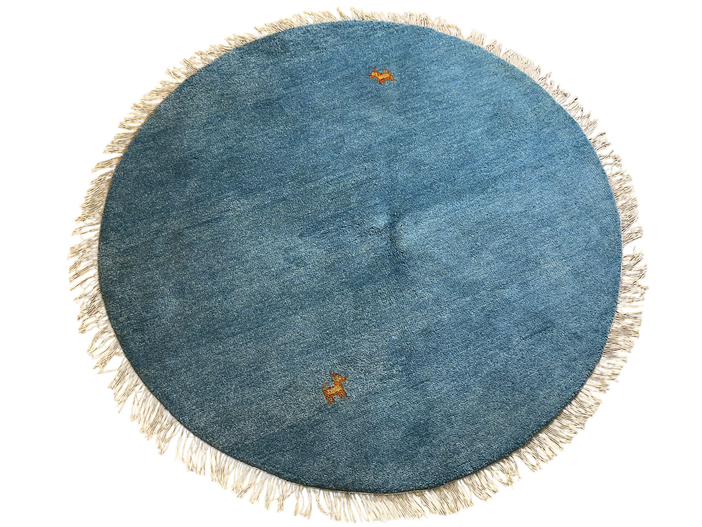Moderner Gabbeh Teppich handgeknüpft rund ca. 150 cm