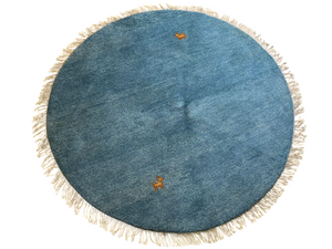 Moderner Gabbeh Teppich handgeknüpft rund ca. 150 cm