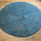Moderner Gabbeh Teppich handgeknüpft rund ca. 150 cm
