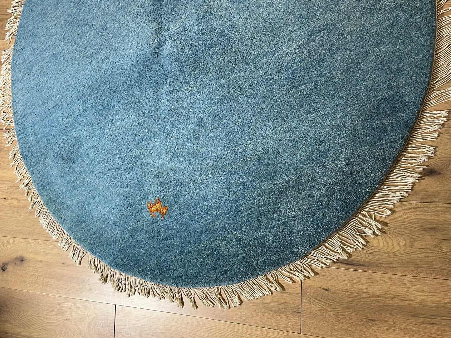 Moderner Gabbeh Teppich handgeknüpft rund ca. 150 cm