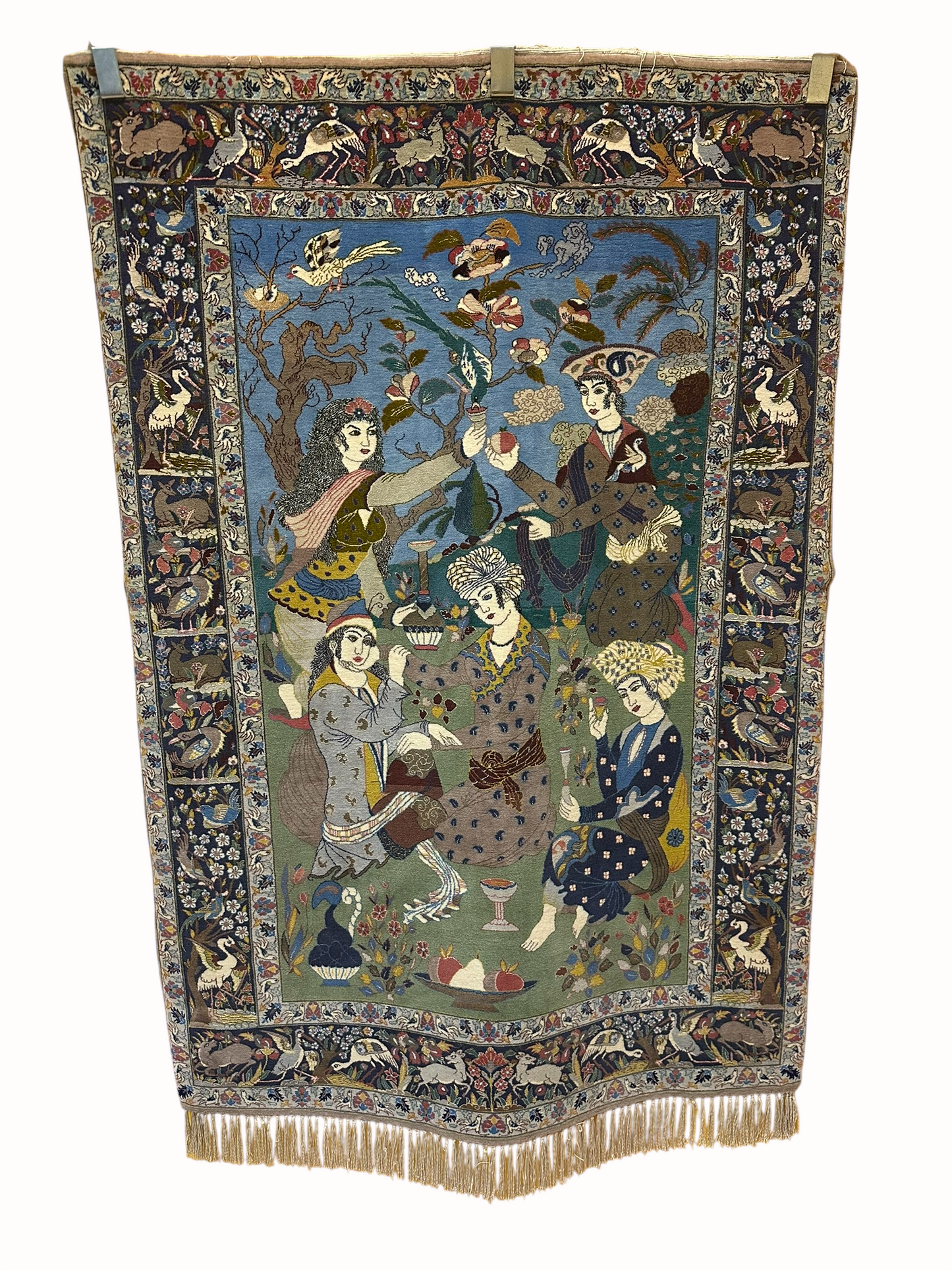 Orientteppich handgeknüpft Isfahan seide  156x110 cm