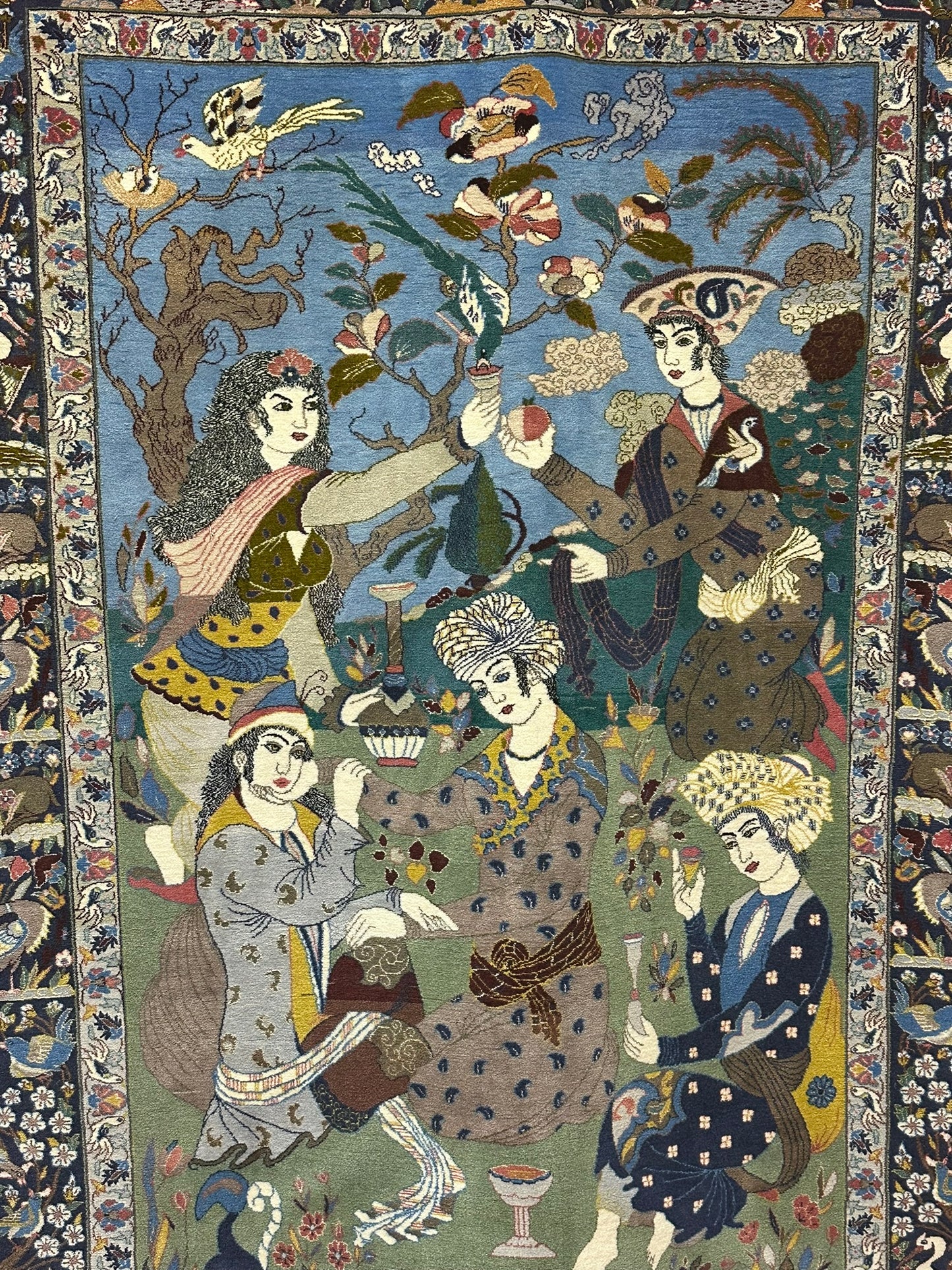 Orientteppich handgeknüpft Isfahan seide  156x110 cm