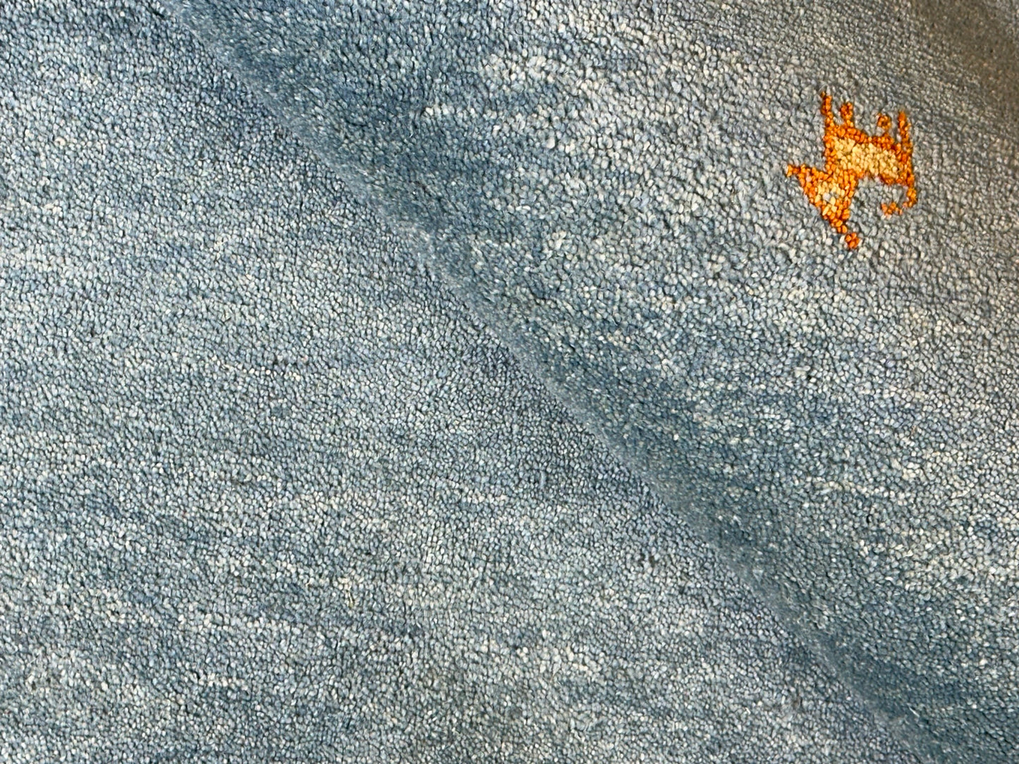 Moderner Gabbeh Teppich handgeknüpft rund ca. 150 cm