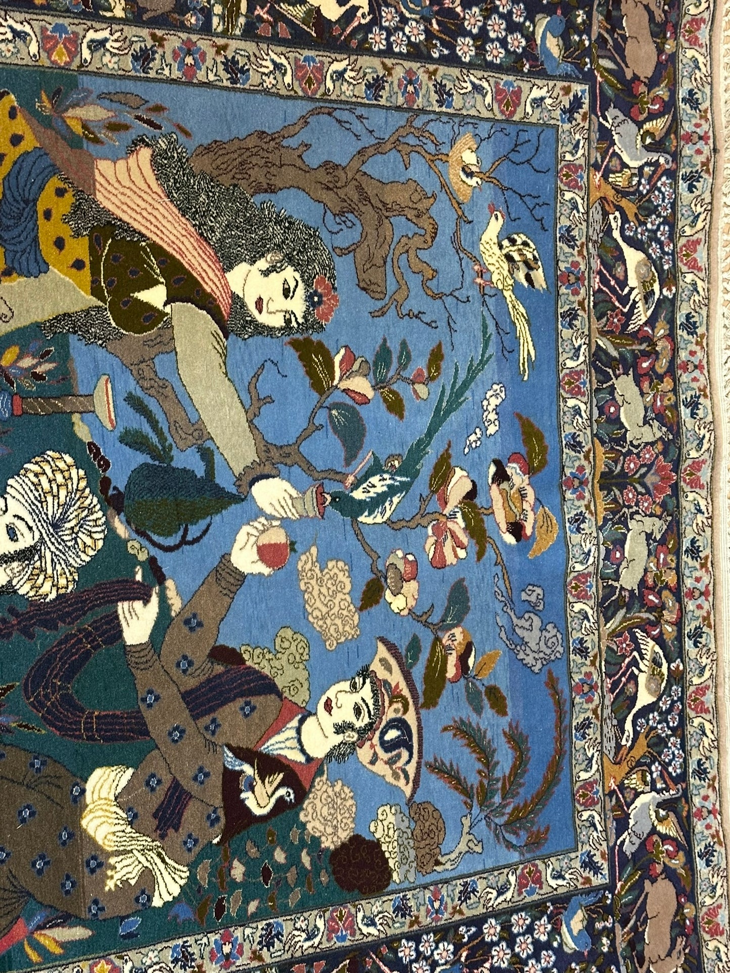Orientteppich handgeknüpft Isfahan seide  156x110 cm