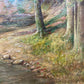 Großformatige Pracht: XXL Biedermeier Gemälde - Landschaft mit Fluss