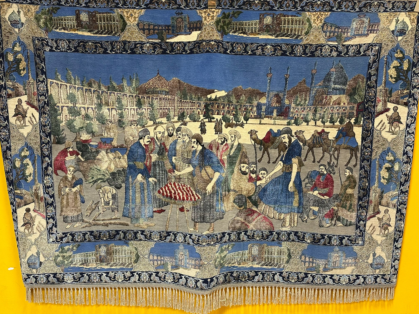 Orientteppich handgeknüpft  Bilder teppich Isfahan auf seide 168x117 cm