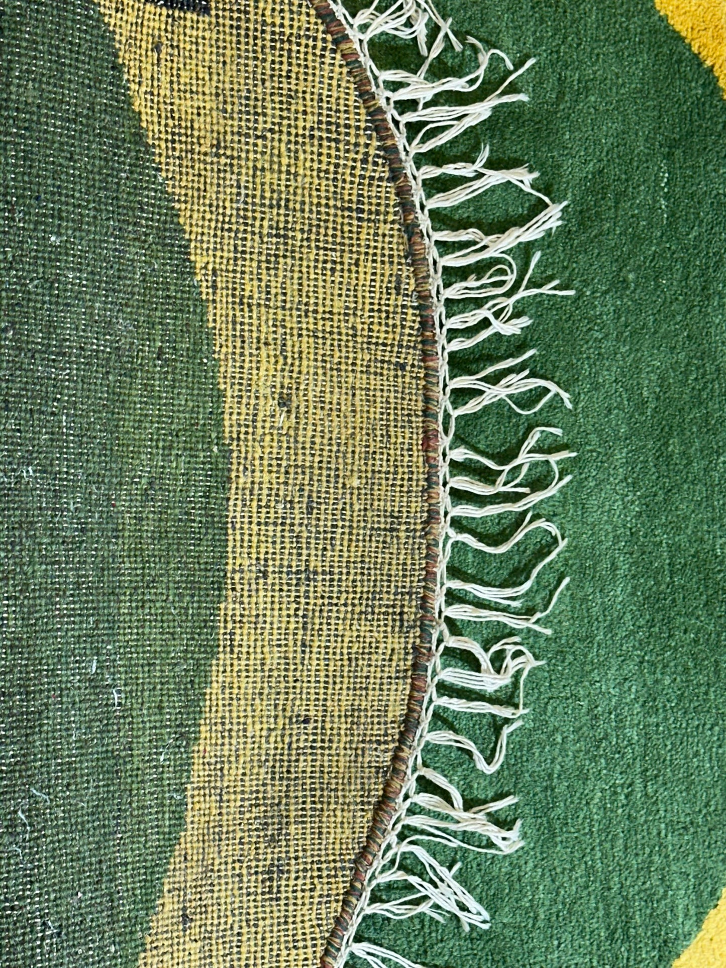 Moderner Gabbeh Teppich handgeknüpft rund ca. 145 cm