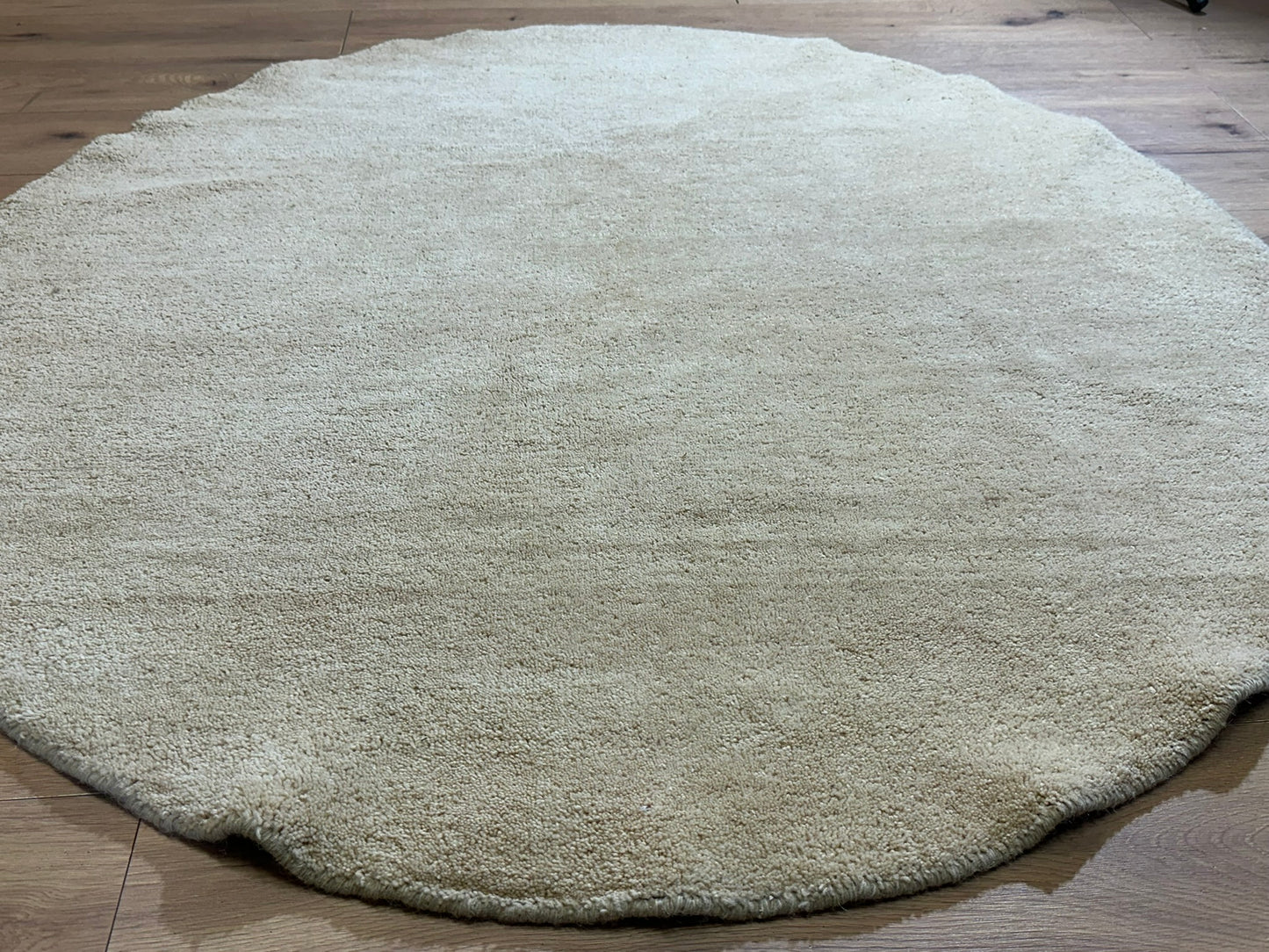 Moderner Gabbeh Teppich handgeknüpft rund ca. 152 cm