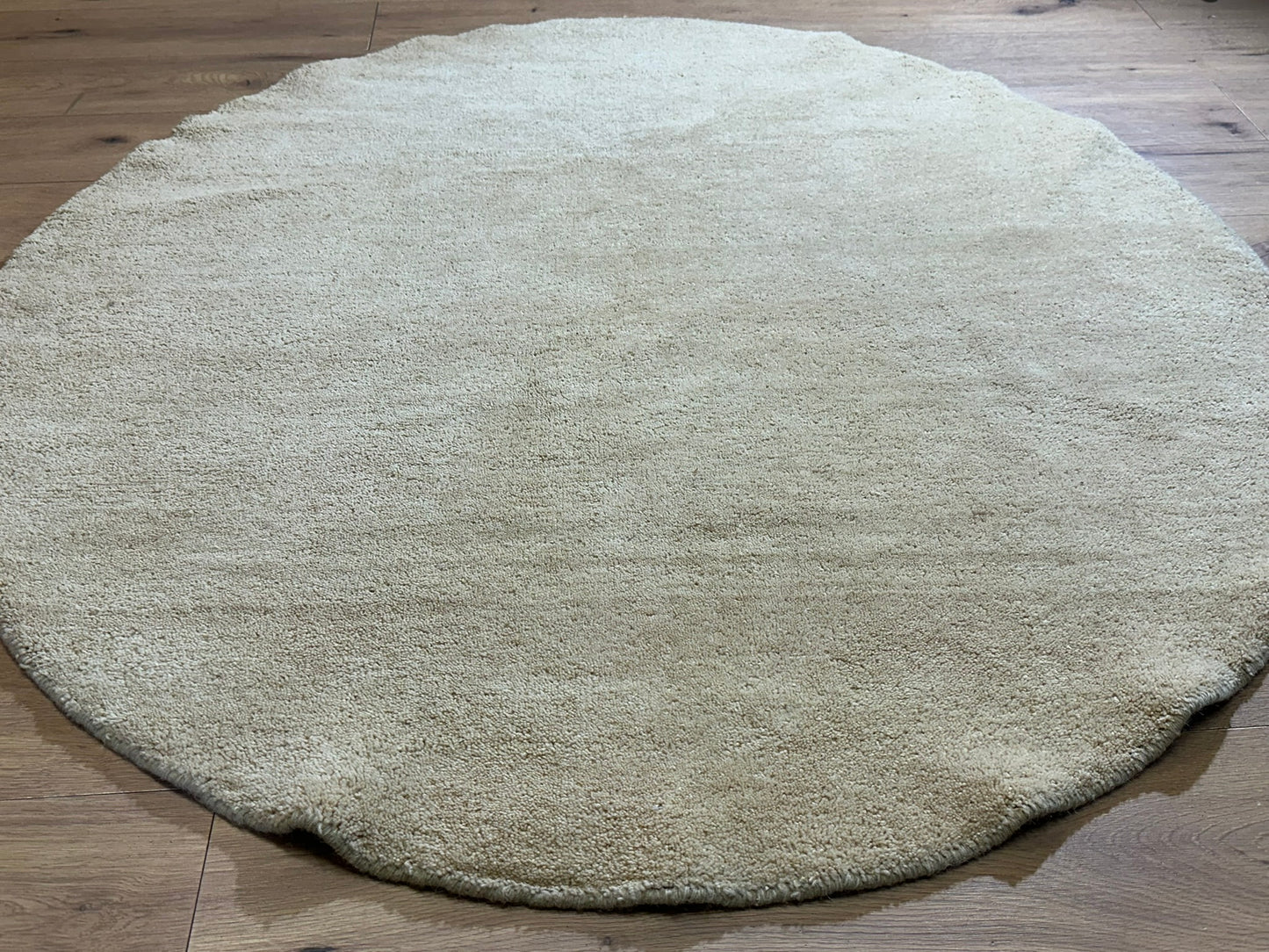 Moderner Gabbeh Teppich handgeknüpft rund ca. 152 cm