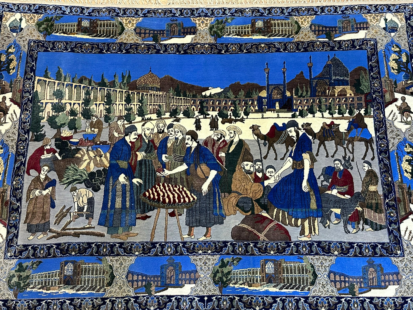 Orientteppich handgeknüpft  Bilder teppich Isfahan auf seide 168x117 cm