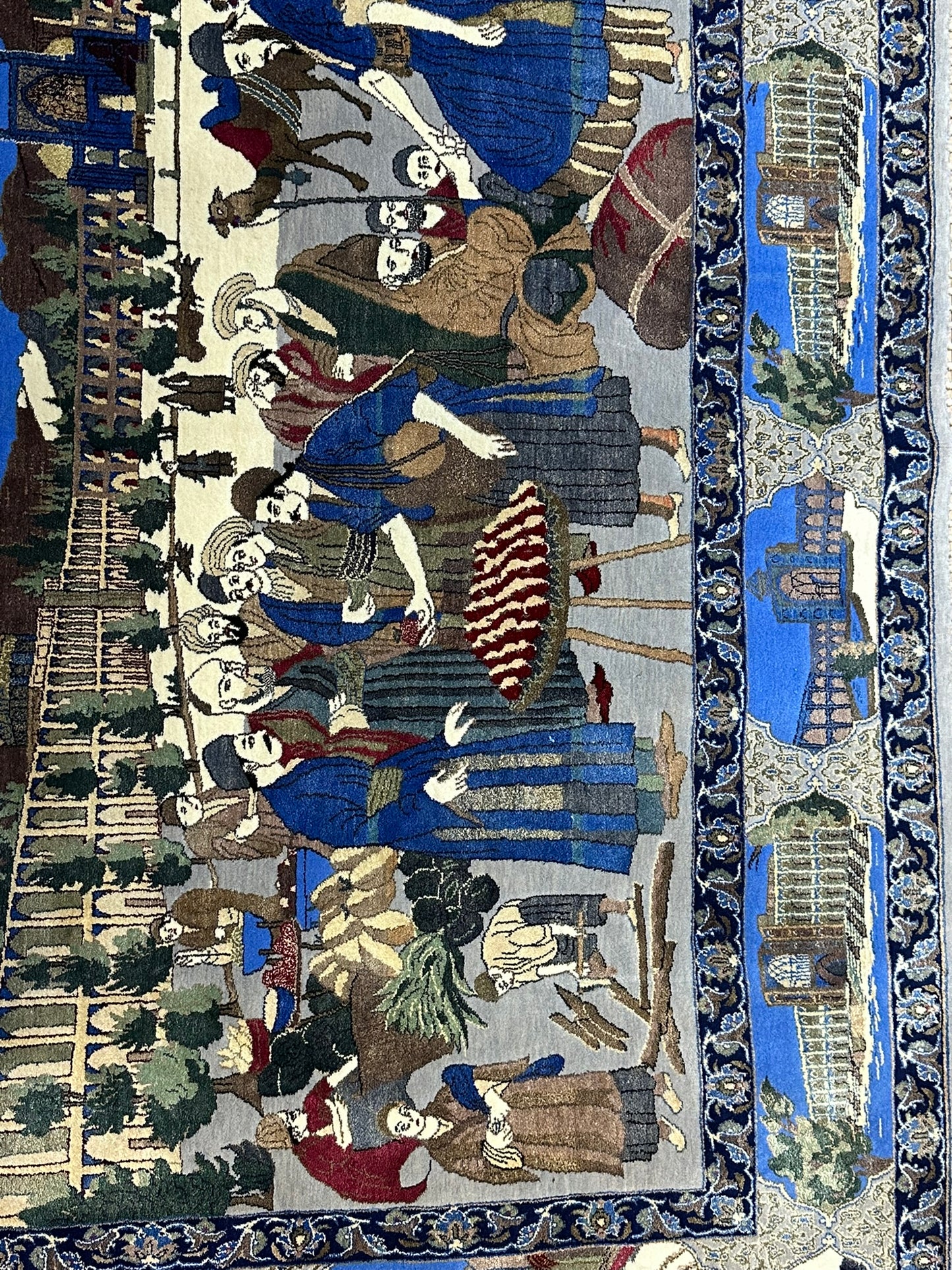 Orientteppich handgeknüpft  Bilder teppich Isfahan auf seide 168x117 cm