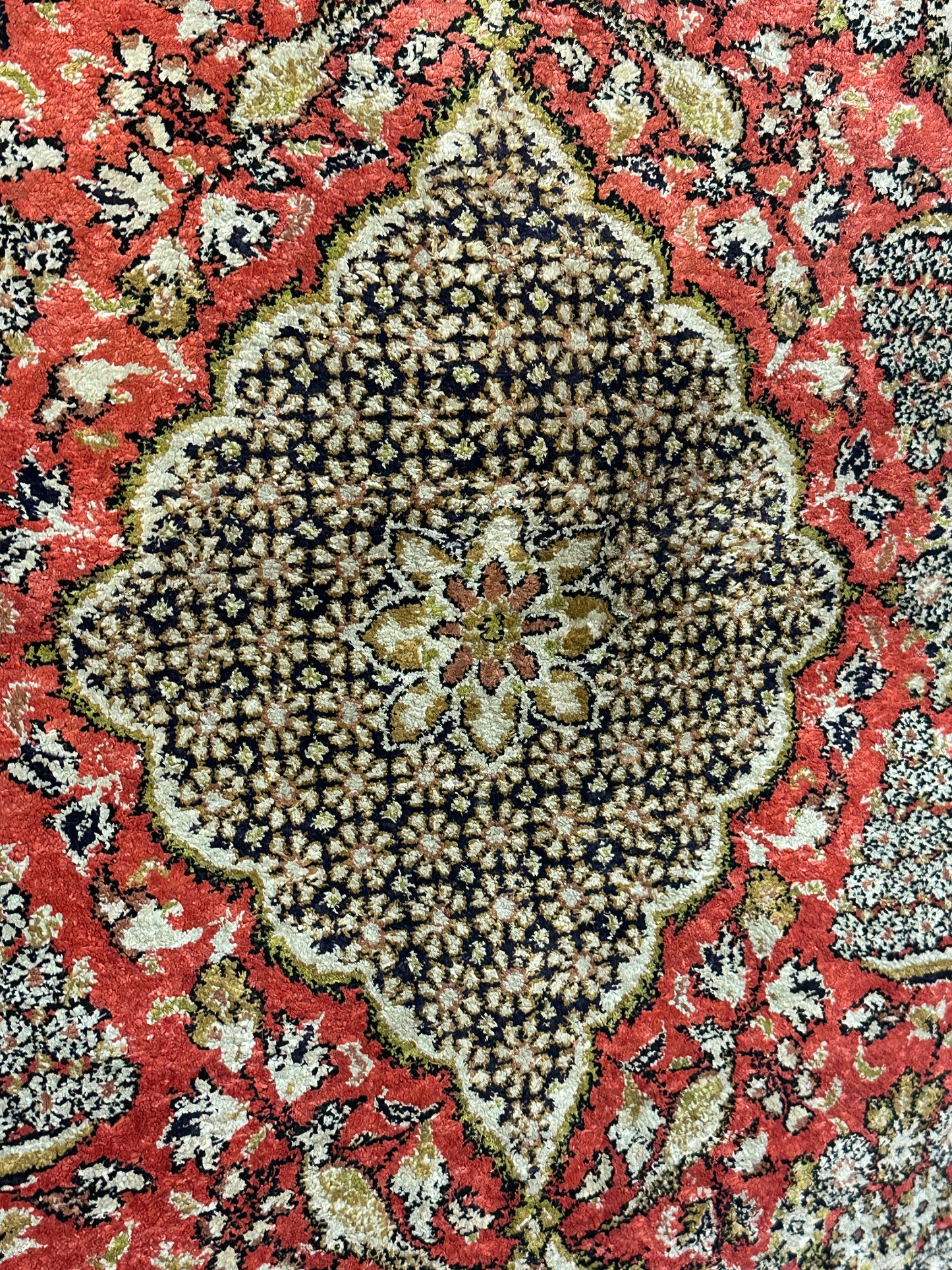 Handgeknüpfter Perser Orientteppich  Feiner Ghom Seidenteppich 170x105cm