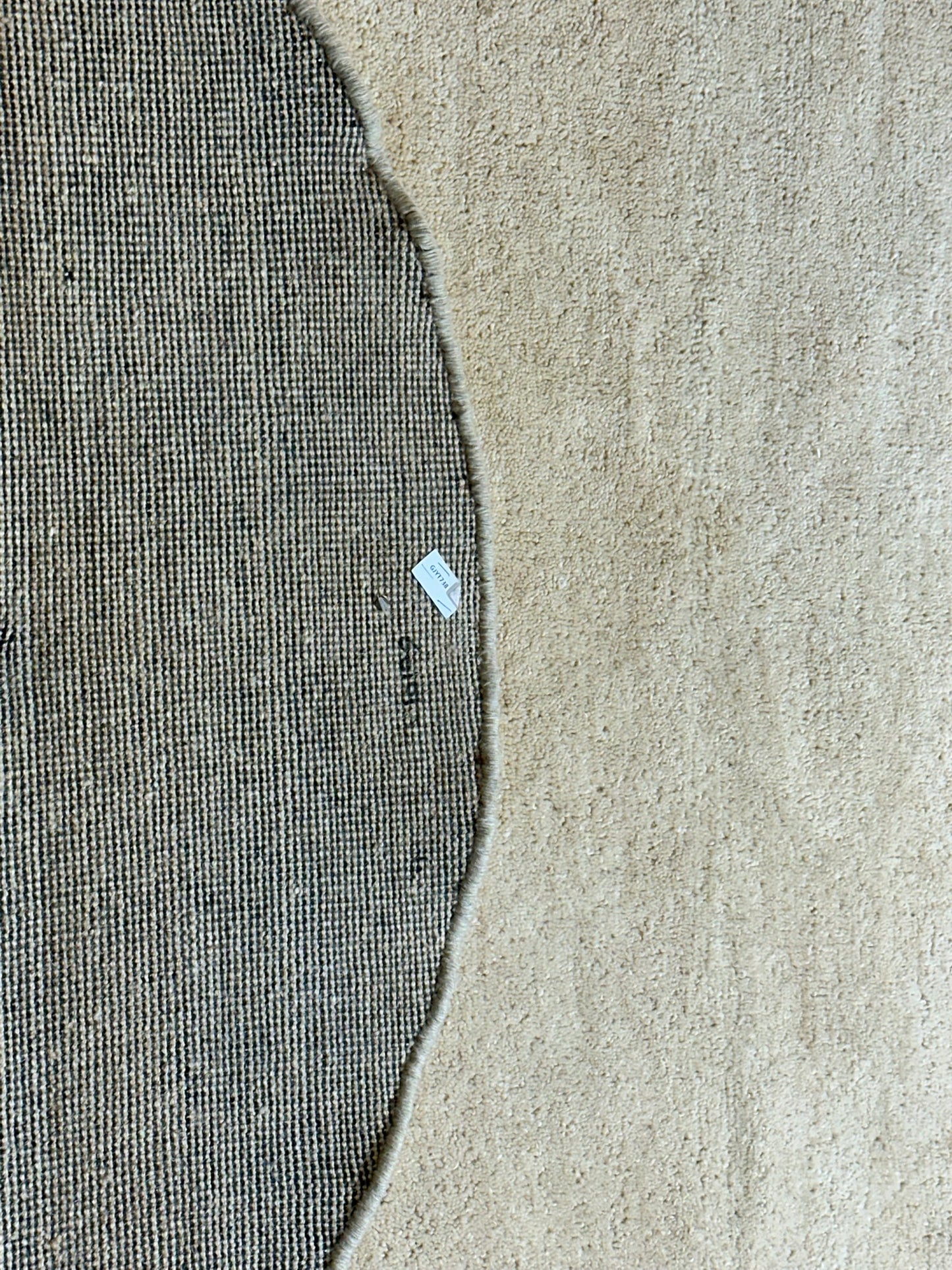 Moderner Gabbeh Teppich handgeknüpft rund ca. 152 cm