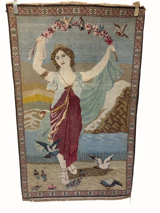 Orientteppich handgeknüpft Keschan Bilder teppich 176x110 cm