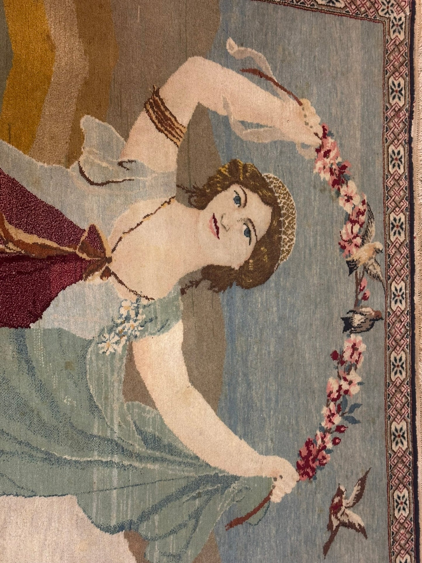 Orientteppich handgeknüpft Keschan Bilder teppich 176x110 cm