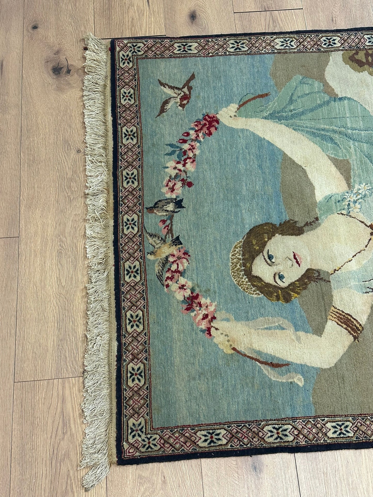 Orientteppich handgeknüpft Keschan Bilder teppich 176x110 cm
