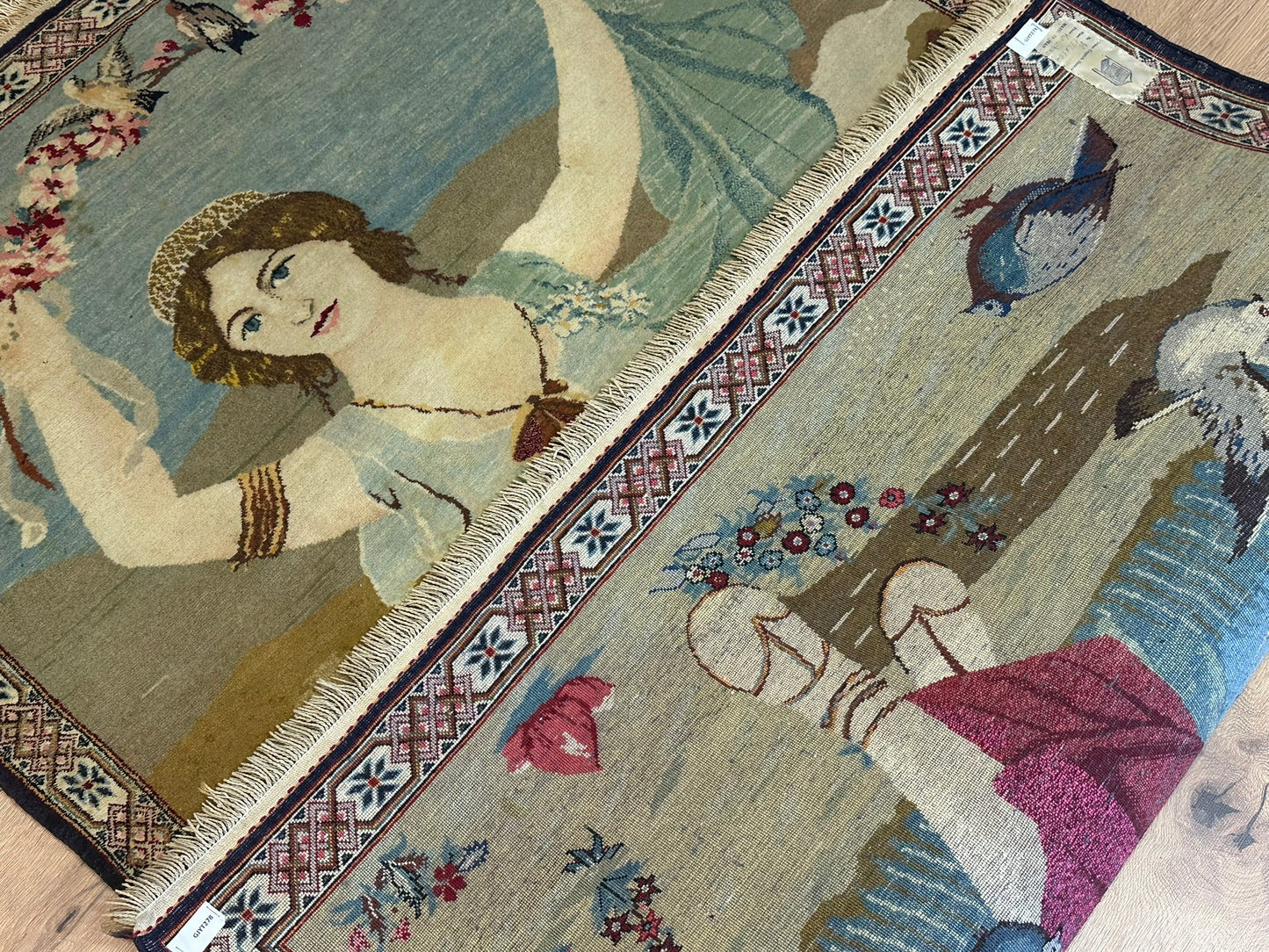 Orientteppich handgeknüpft Keschan Bilder teppich 176x110 cm