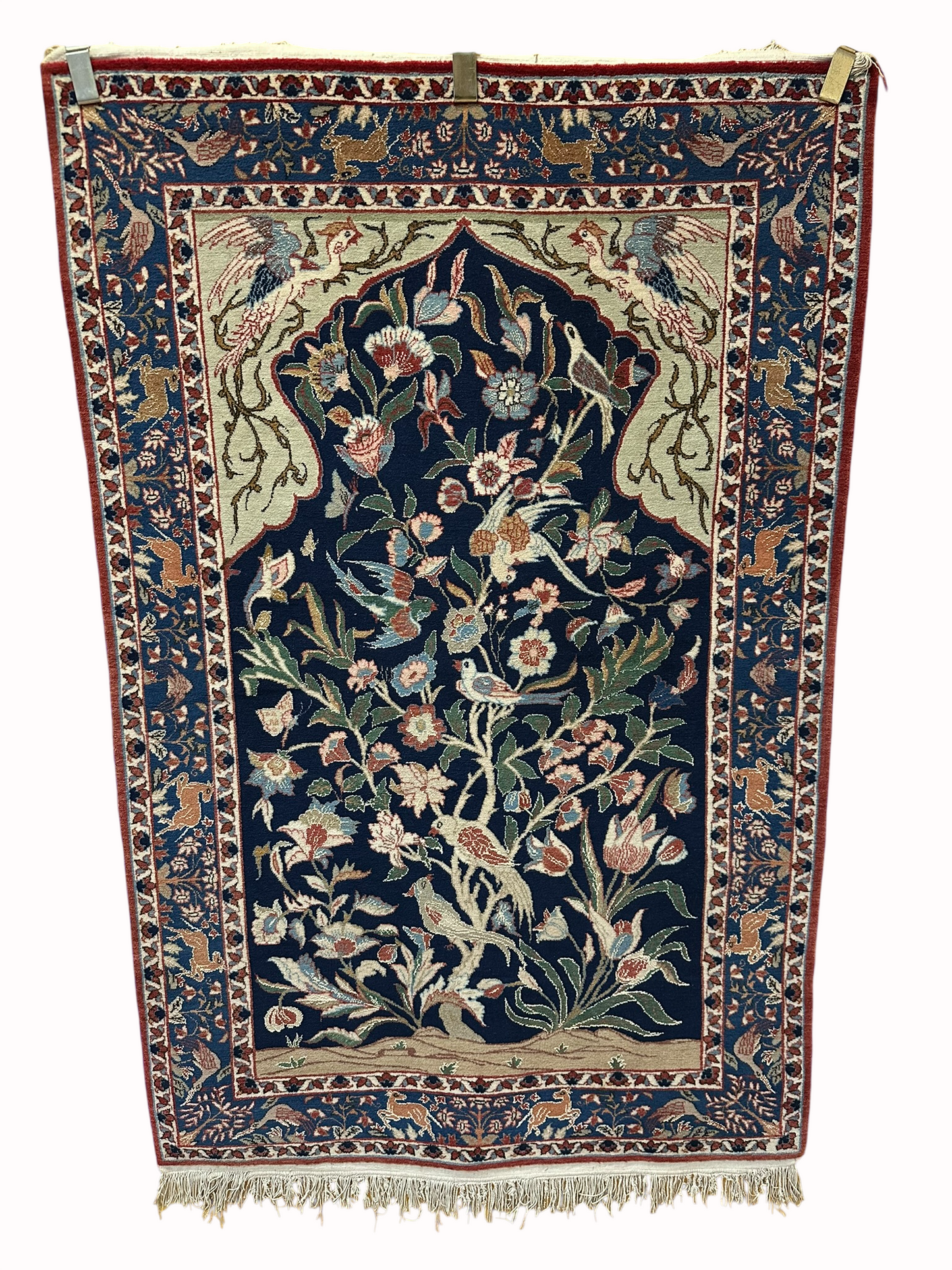 Orientteppich handgeknüpft Semi Antik Isfahan Lebensbaum 170x108 cm