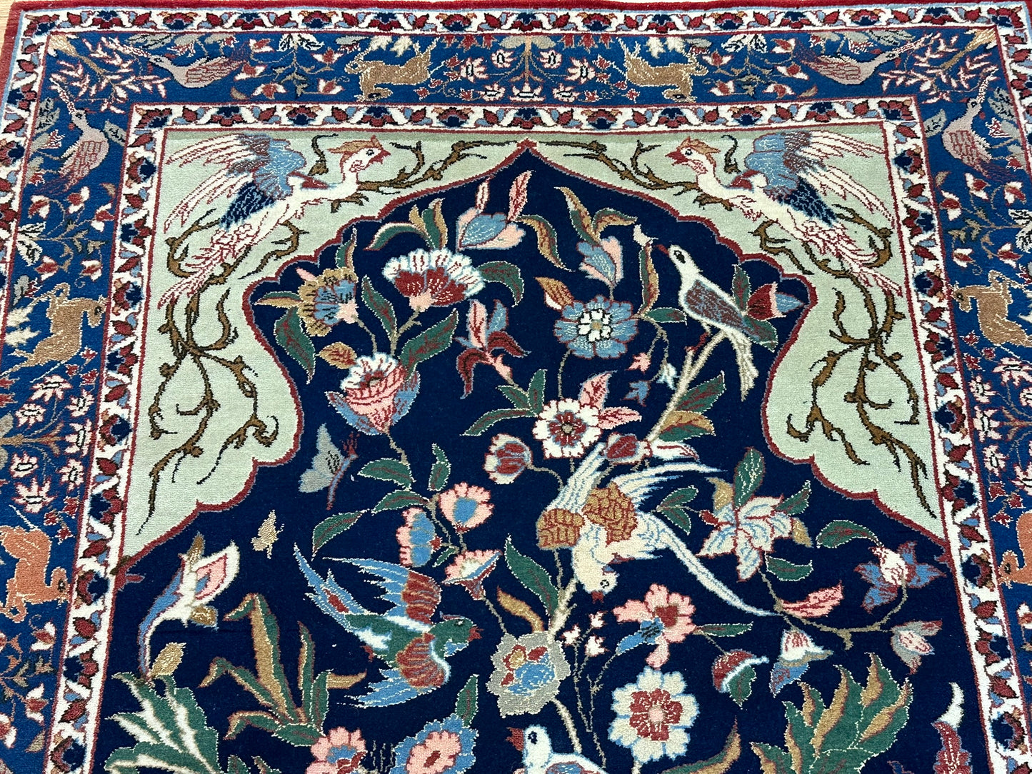 Orientteppich handgeknüpft Semi Antik Isfahan Lebensbaum 170x108 cm