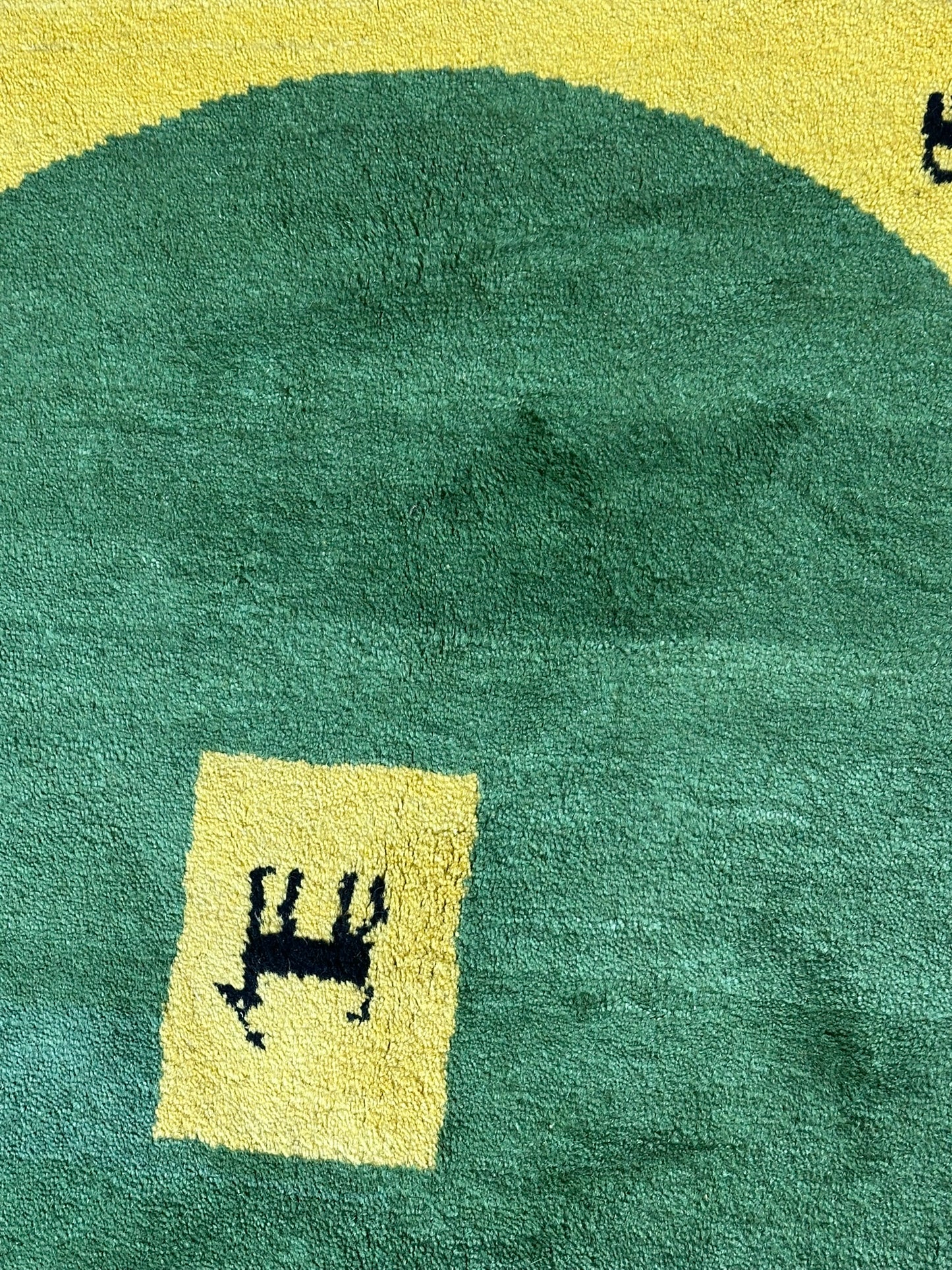 Moderne Gabbeh Teppich Rund Indisch Handgeknüpft Ø 150 cm