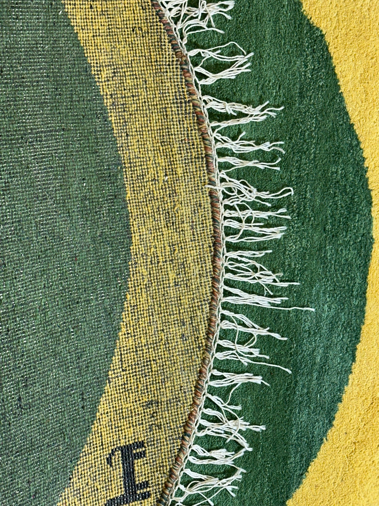 Moderne Gabbeh Teppich Rund Indisch Handgeknüpft Ø 150 cm