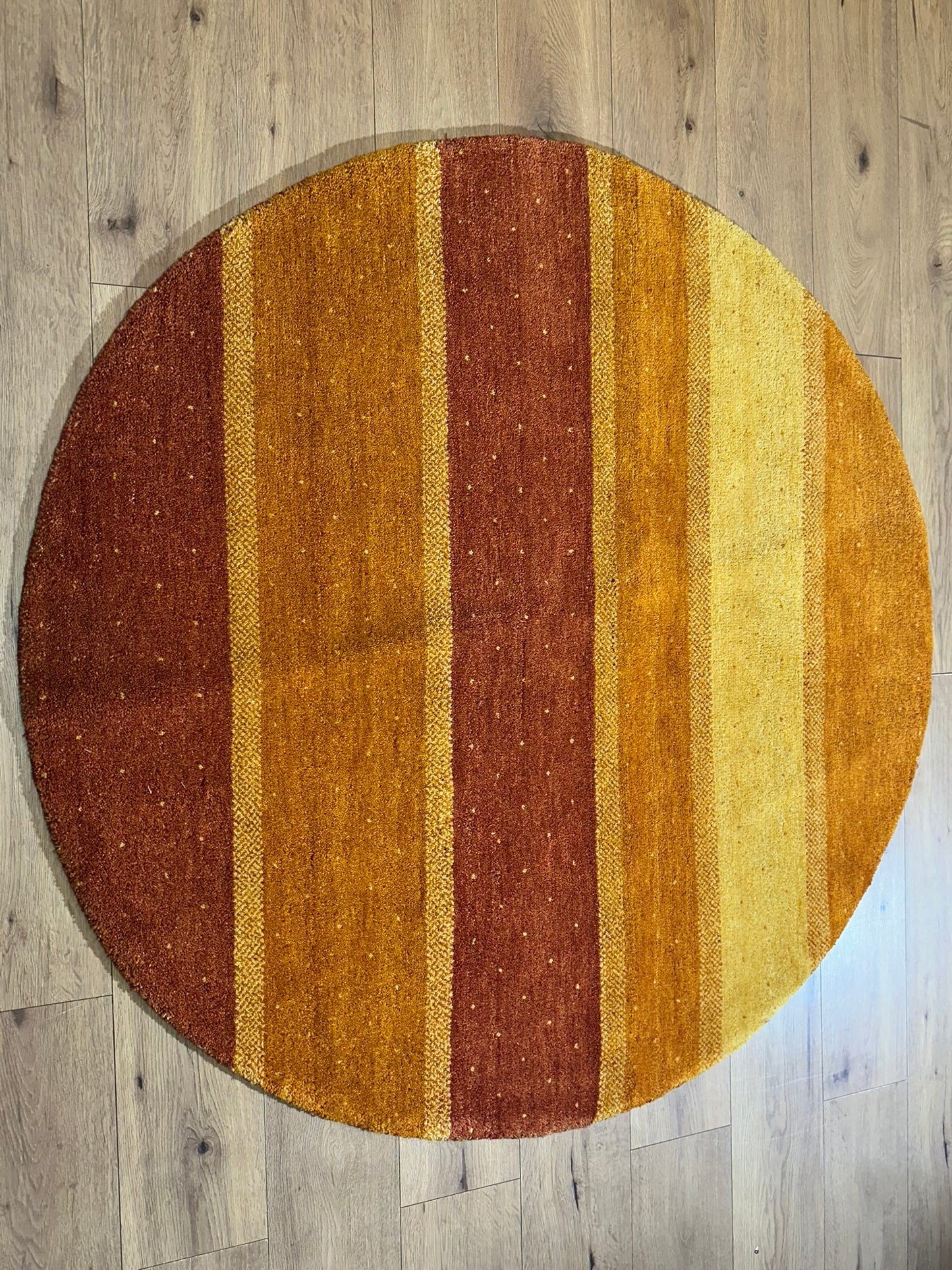 Moderner Gabbeh Teppich handgeknüpft rund ca. 150 cm