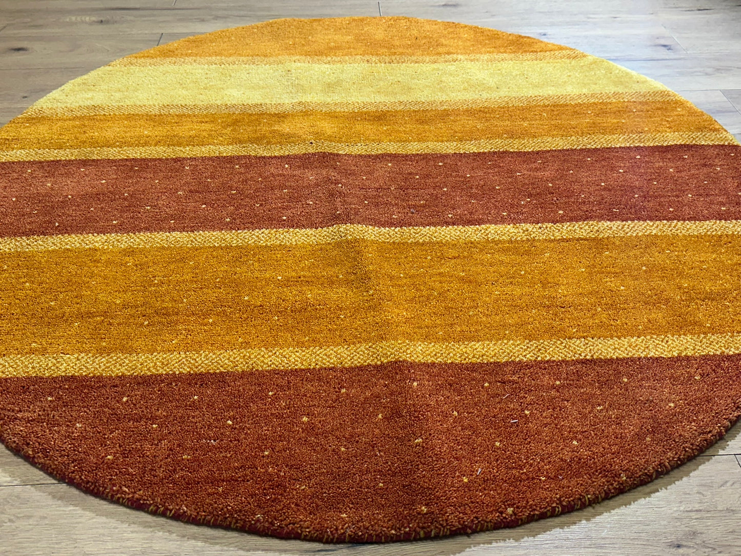 Moderner Gabbeh Teppich handgeknüpft rund ca. 150 cm