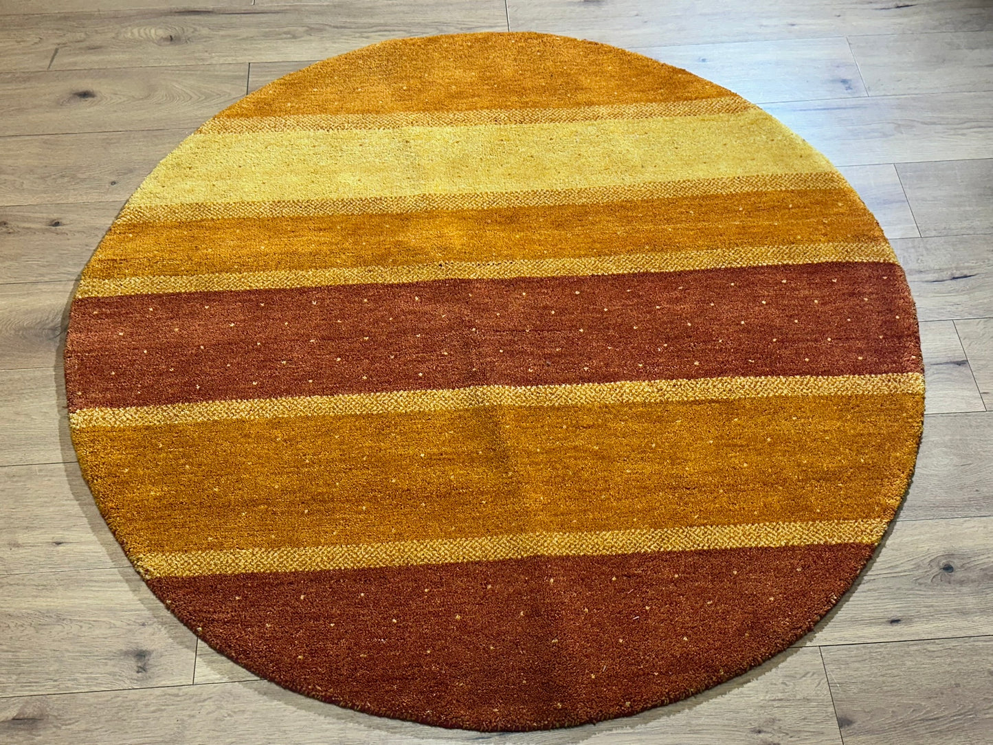 Moderner Gabbeh Teppich handgeknüpft rund ca. 150 cm
