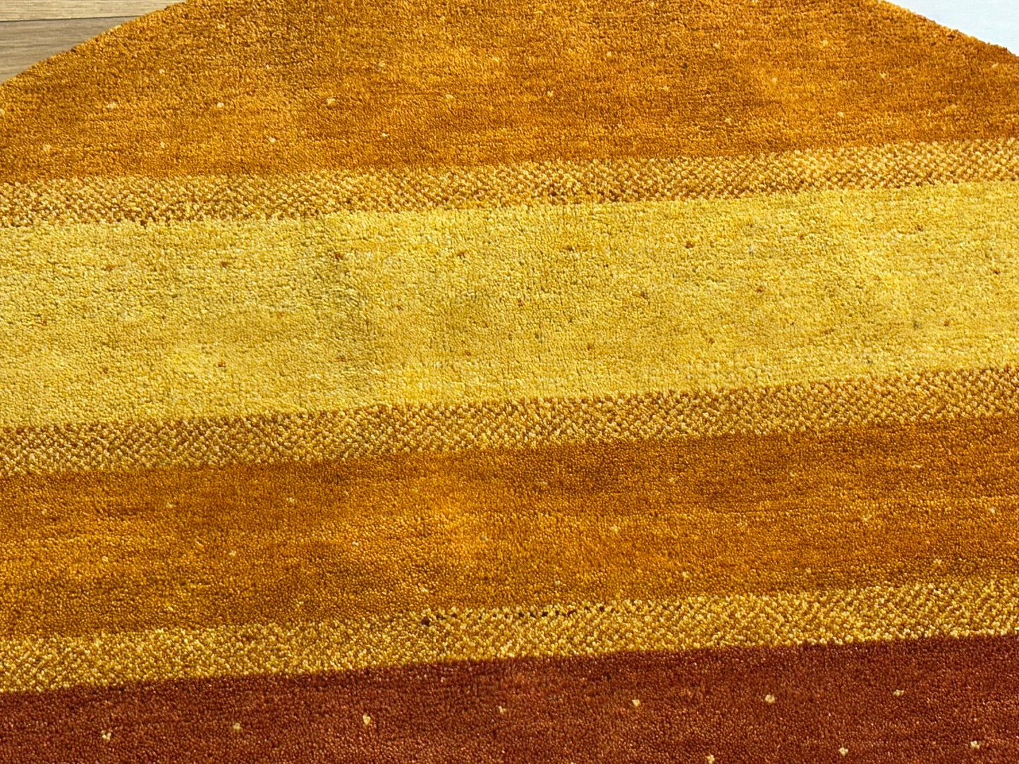 Moderner Gabbeh Teppich handgeknüpft rund ca. 150 cm