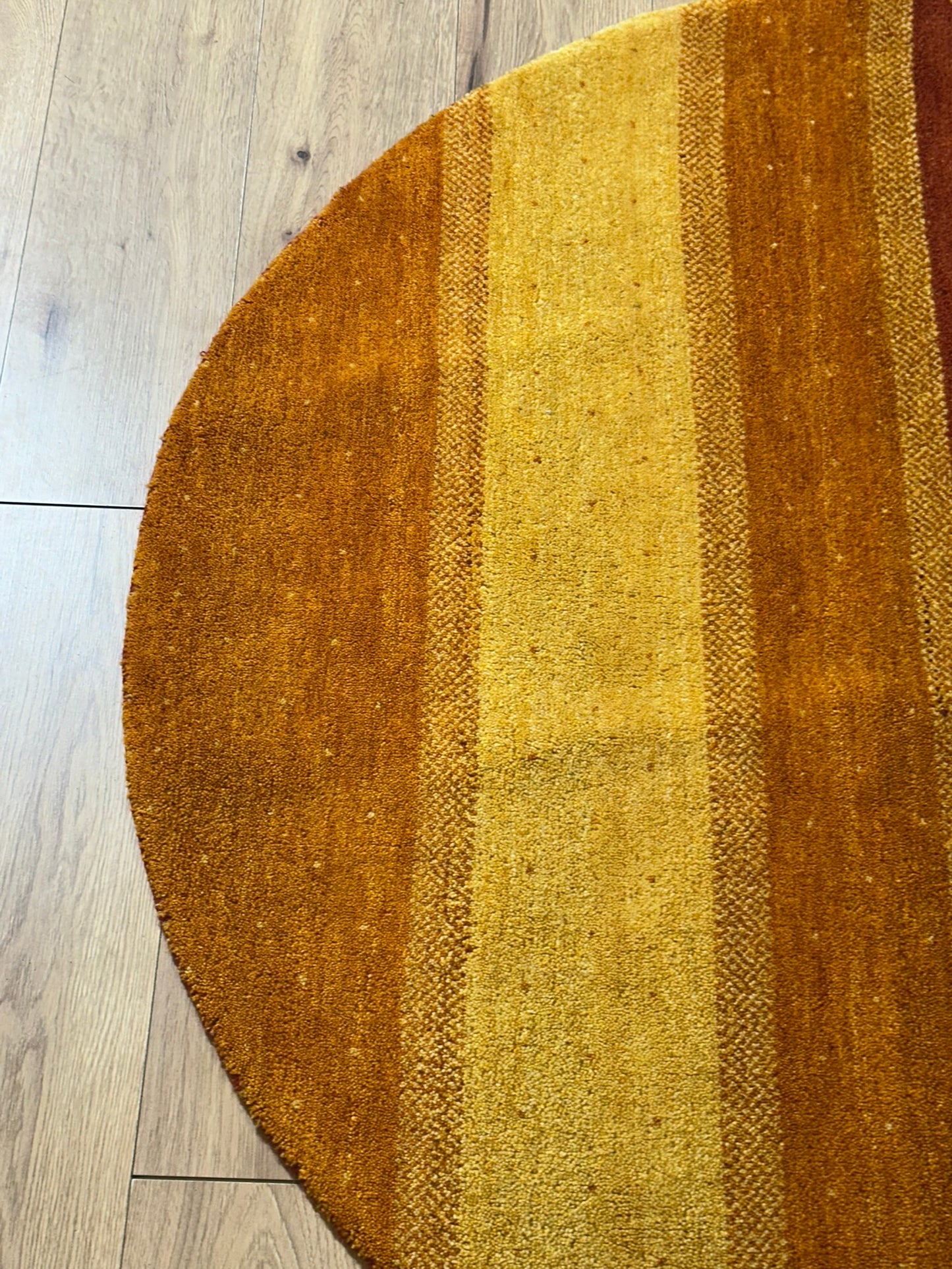 Moderner Gabbeh Teppich handgeknüpft rund ca. 150 cm