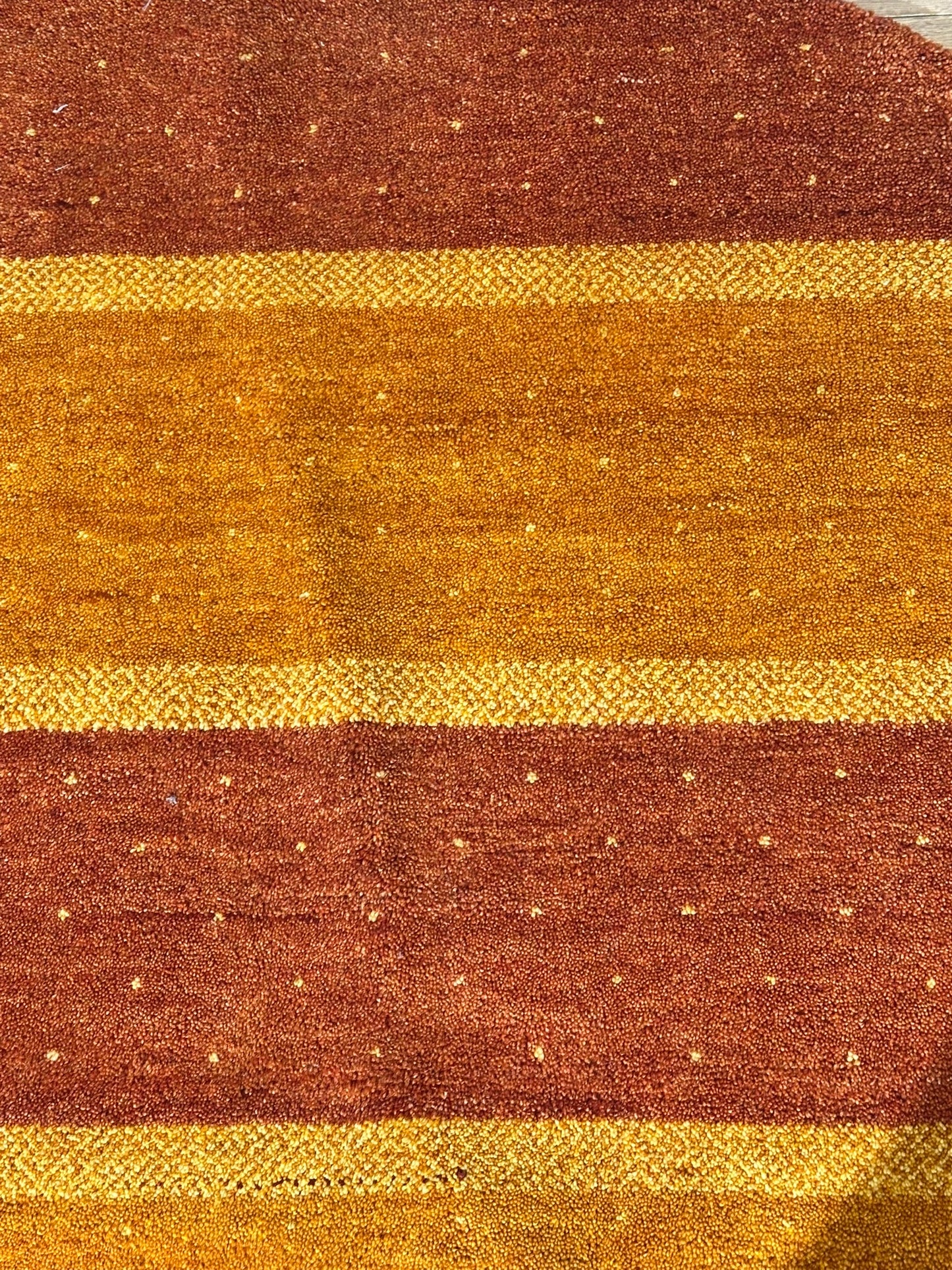 Moderner Gabbeh Teppich handgeknüpft rund ca. 150 cm