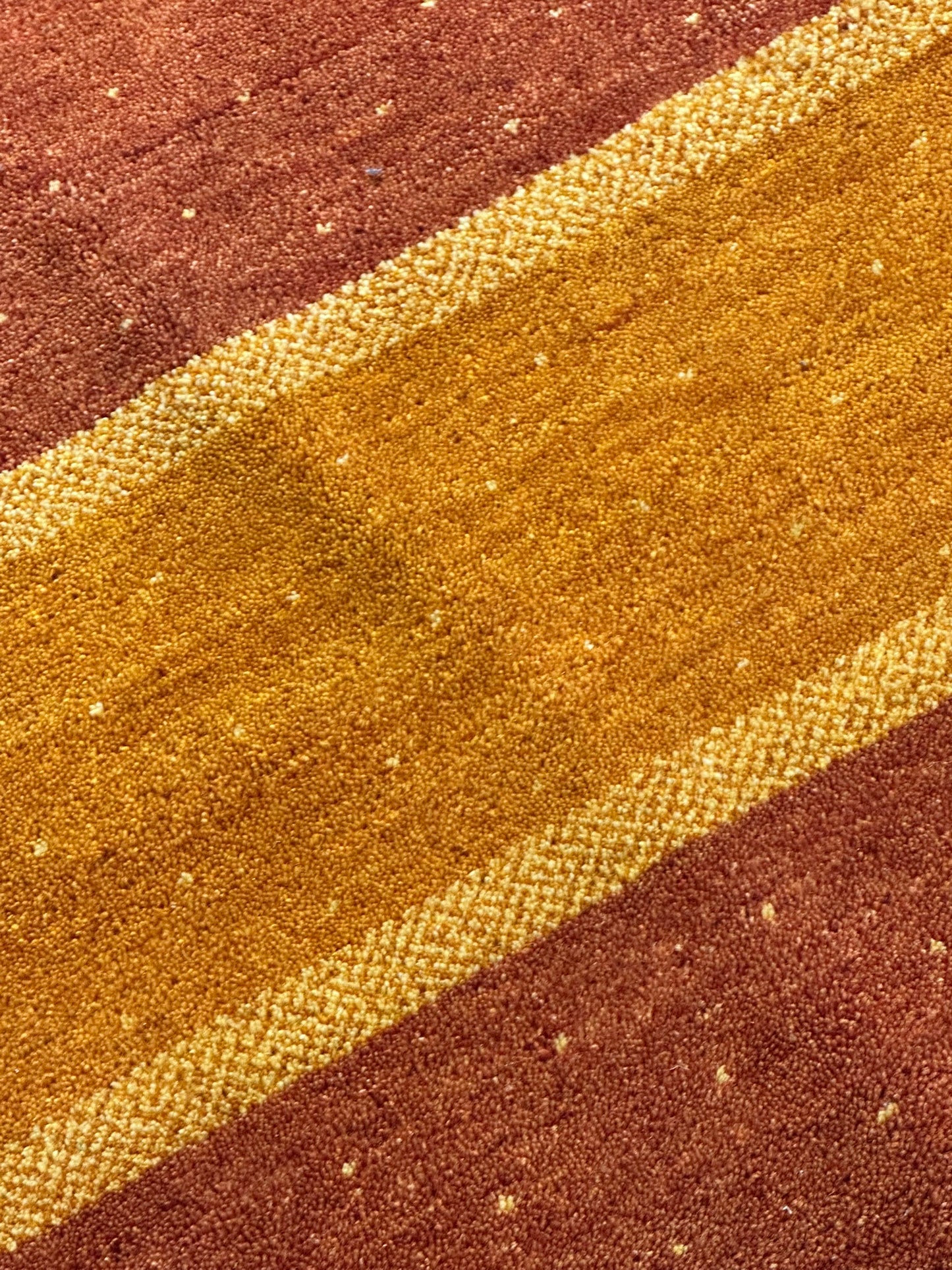 Moderner Gabbeh Teppich handgeknüpft rund ca. 150 cm
