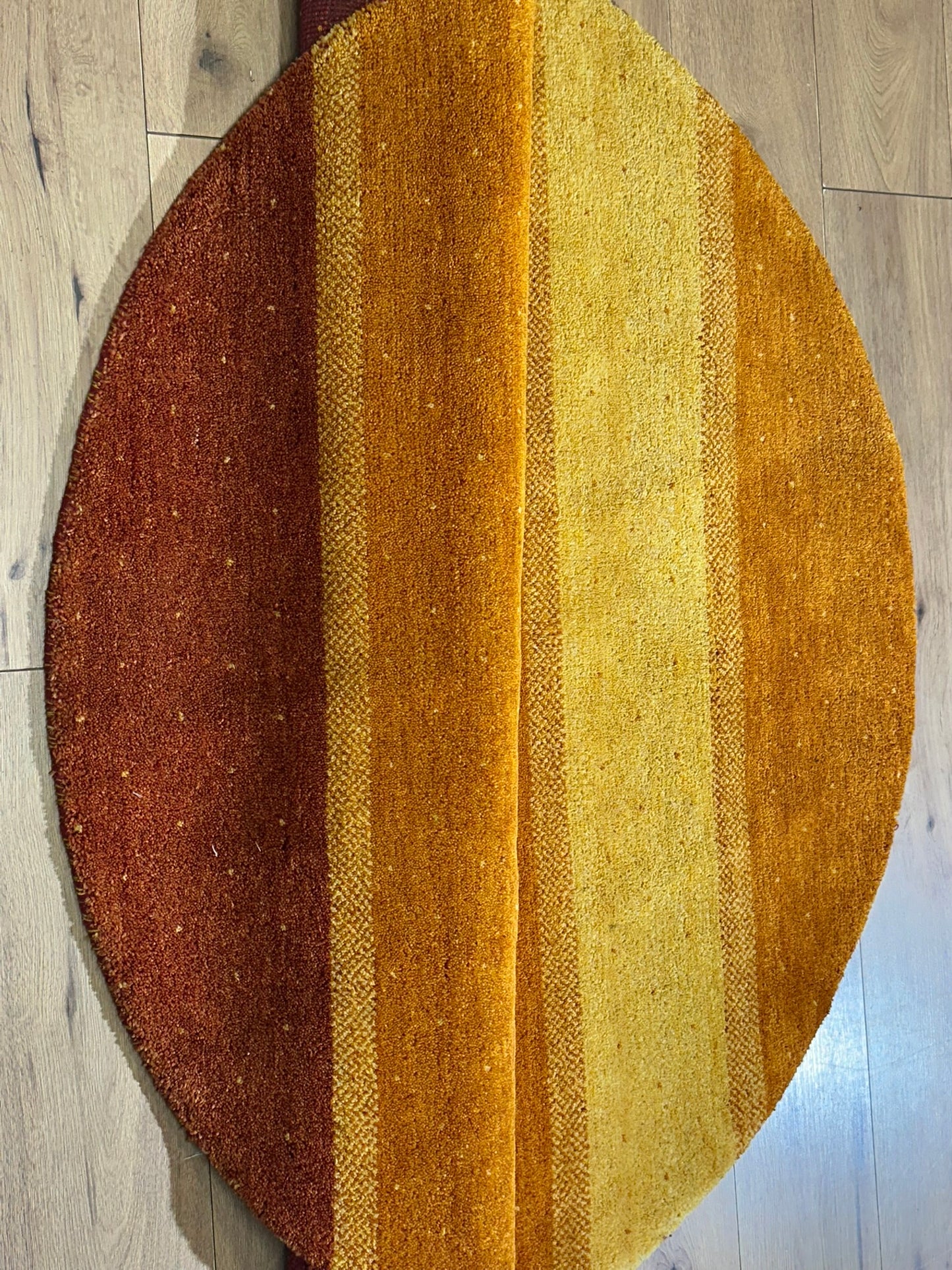 Moderner Gabbeh Teppich handgeknüpft rund ca. 150 cm