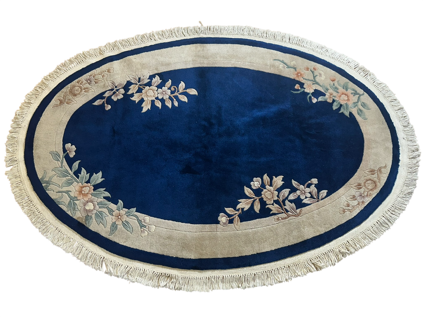 China Art Deco Teppich handgeknüpft oval 195x128 cm