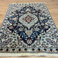 Orientteppich handgeknüpft Nain mit Seide 127x87 cm