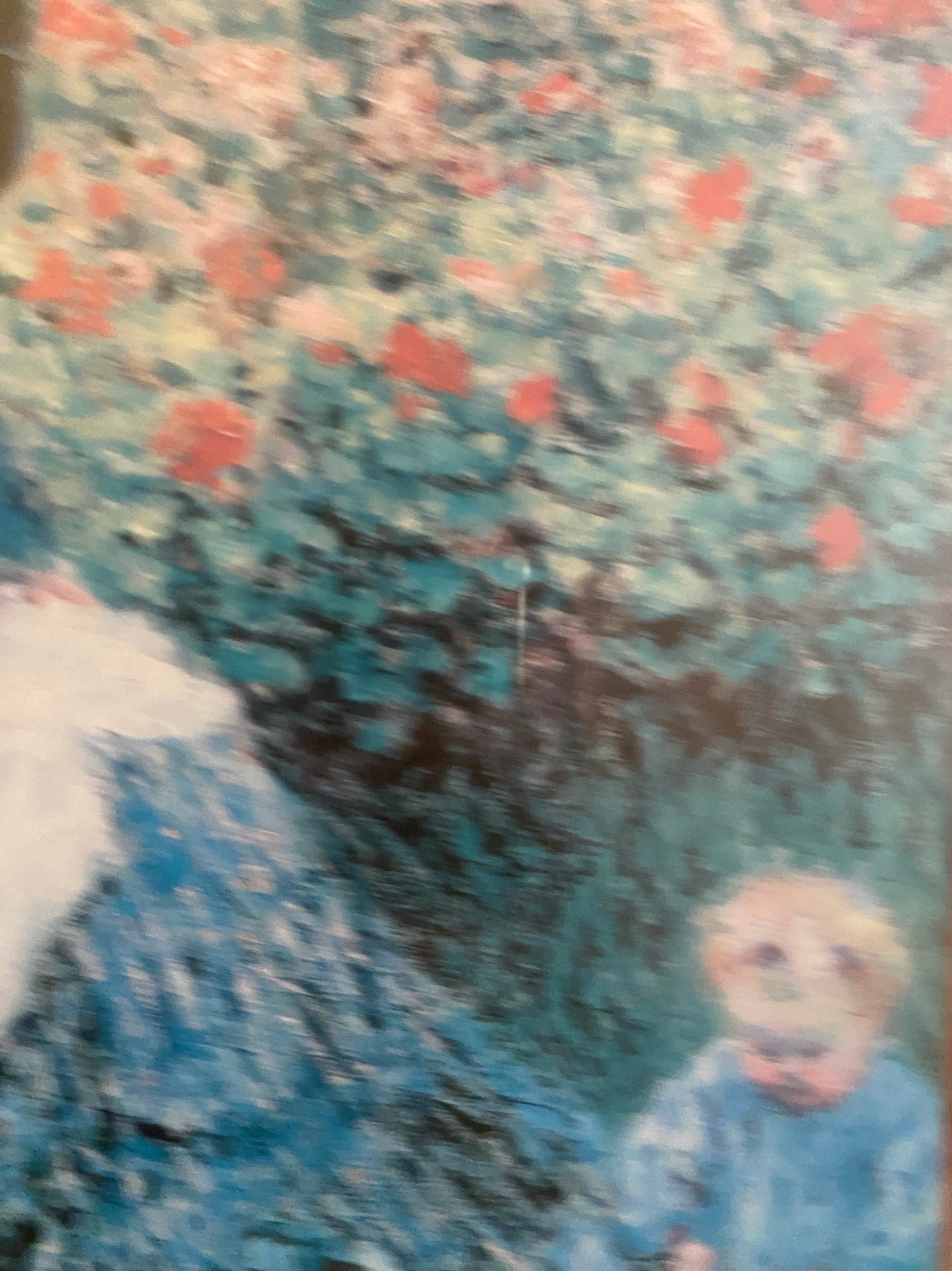 Claude Monet (1840-1926) Grafisches Bild Camille Monet und ein Kind im Garten
