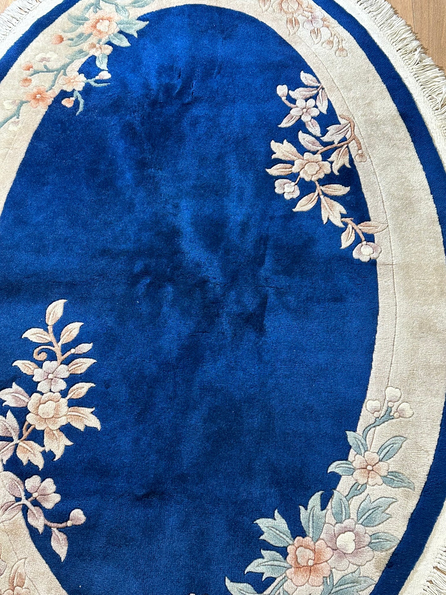 China Art Deco Teppich handgeknüpft oval 195x128 cm