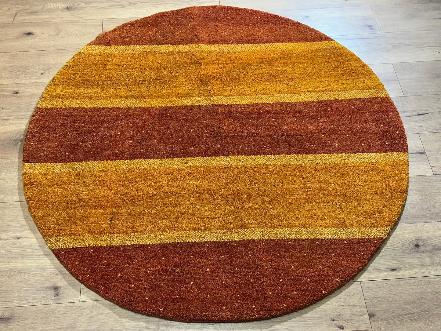 Moderner Gabbeh Teppich handgeknüpft rund ca. 150 cm