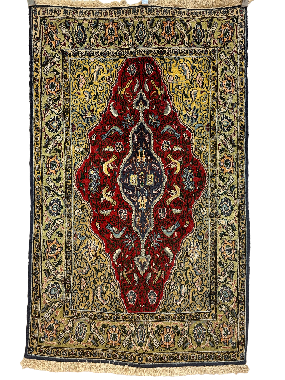 Handgeknüpfter Perser Orientteppich - Ghom mit Seide, 170x105 cm