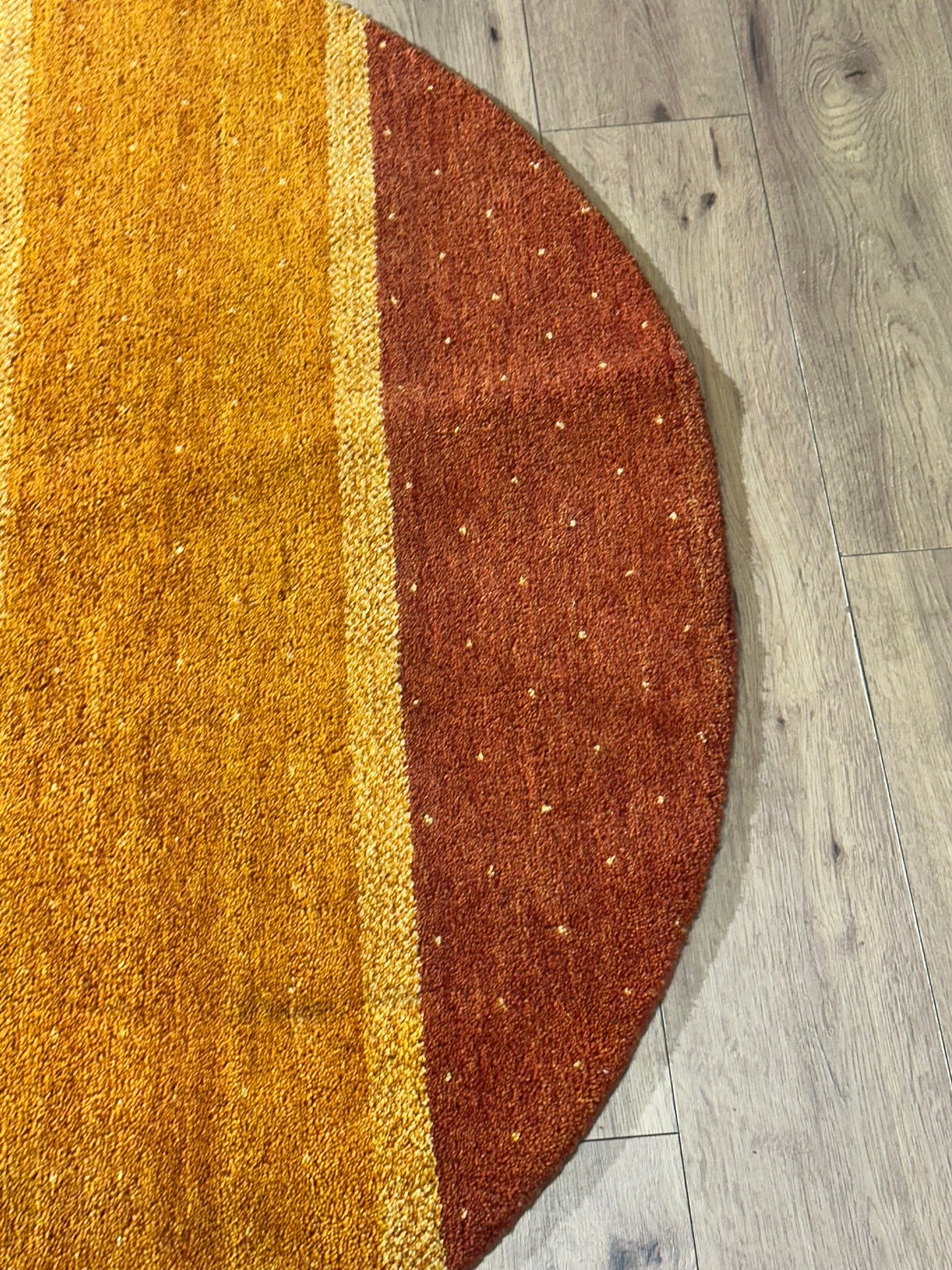 Moderner Gabbeh Teppich handgeknüpft rund ca. 150 cm