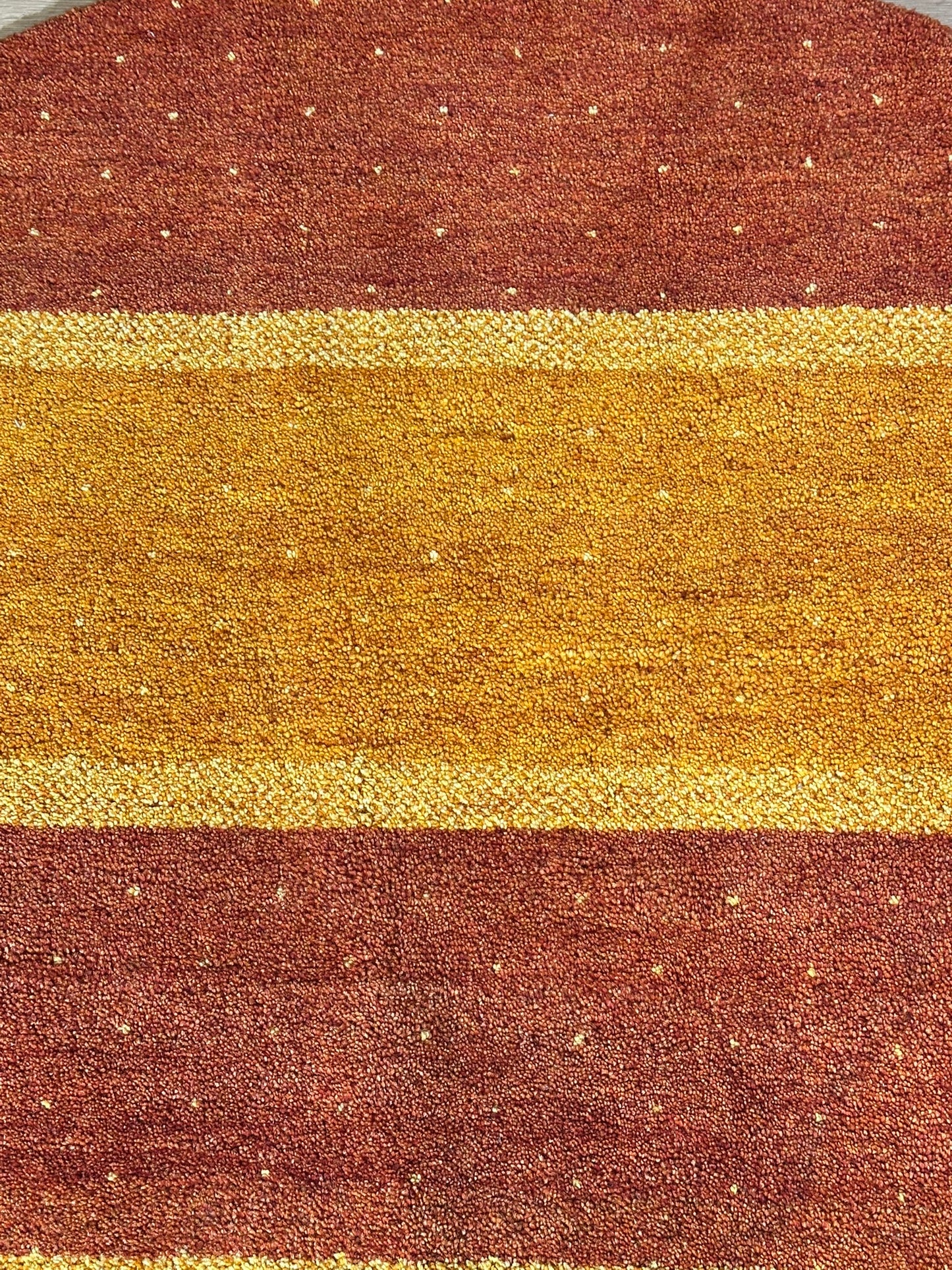 Moderner Gabbeh Teppich handgeknüpft rund ca. 150 cm