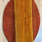 Moderner Gabbeh Teppich handgeknüpft rund ca. 150 cm