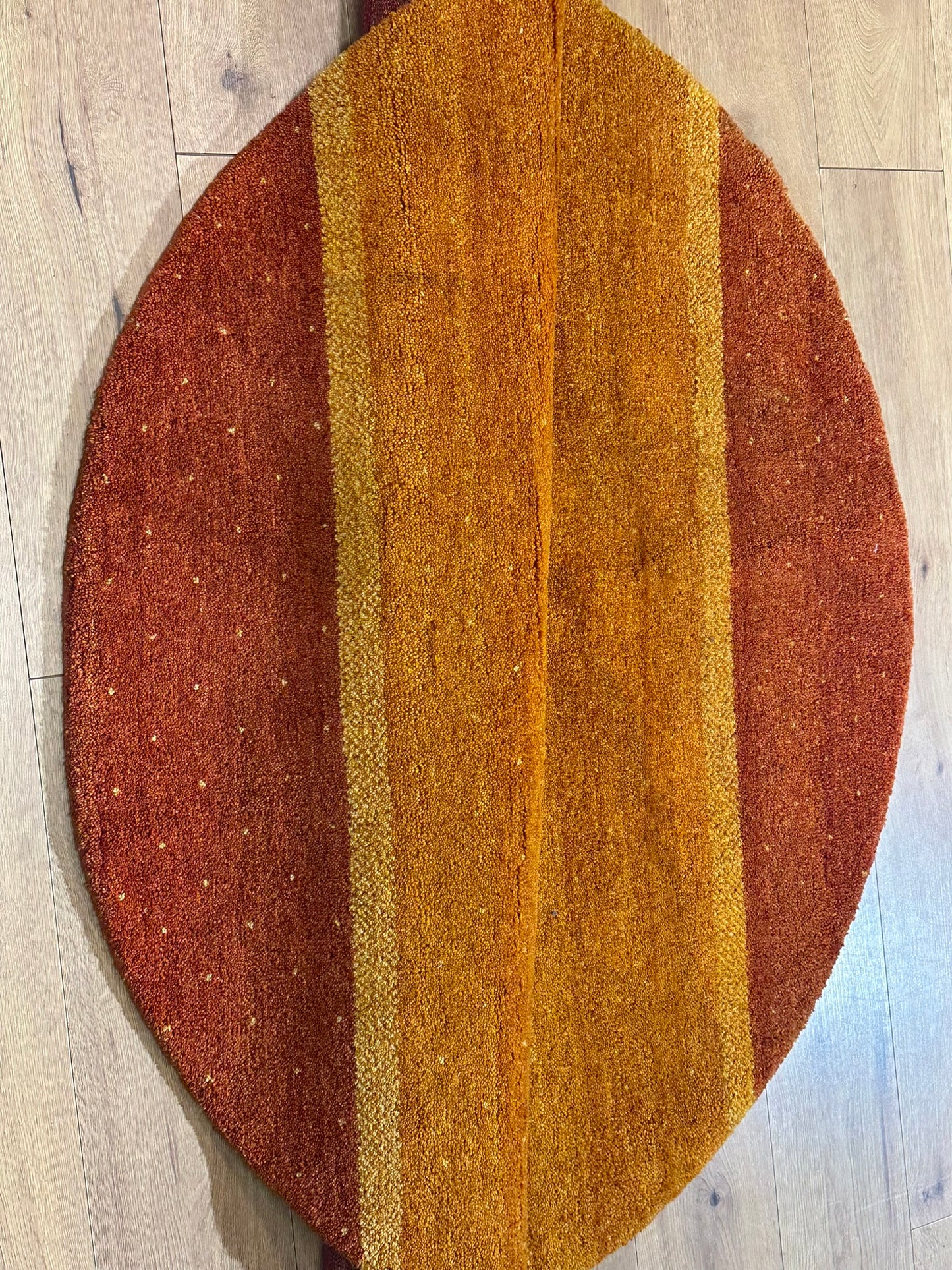 Moderner Gabbeh Teppich handgeknüpft rund ca. 150 cm