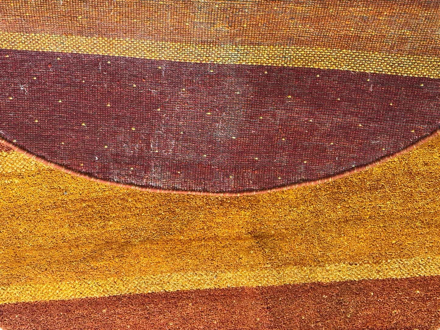 Moderner Gabbeh Teppich handgeknüpft rund ca. 150 cm