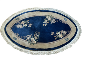 China Art Deco Teppich handgeknüpft oval 160x90 cm