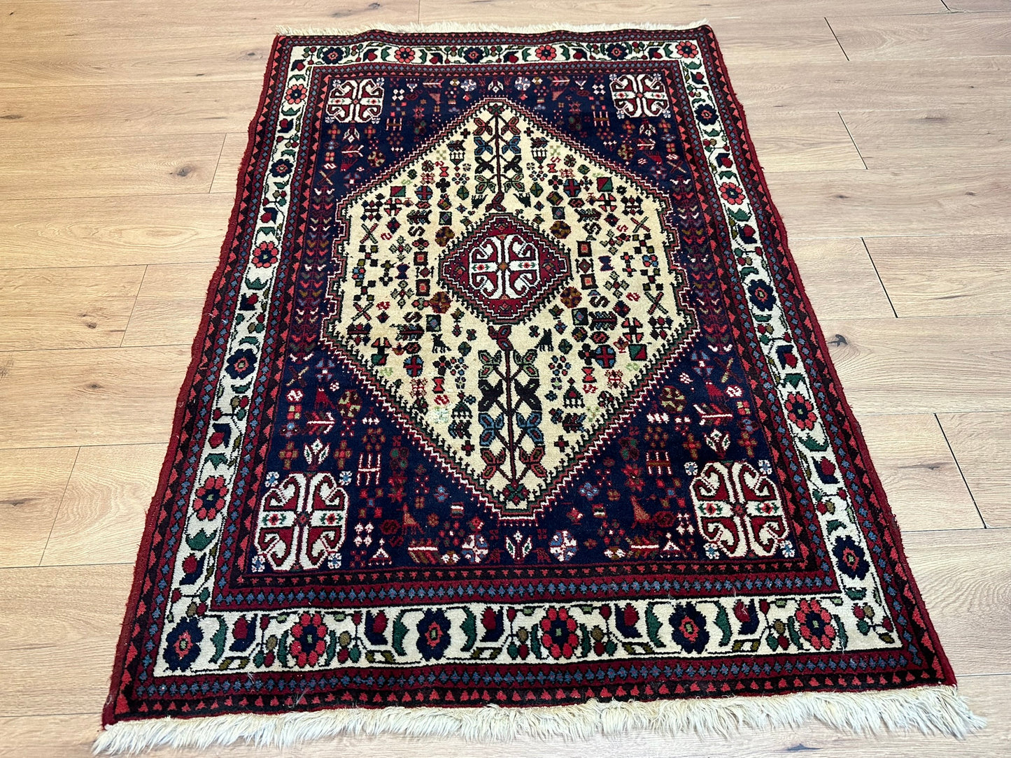 Orientteppich handgeknüpft Abadeeh 155x103 cm