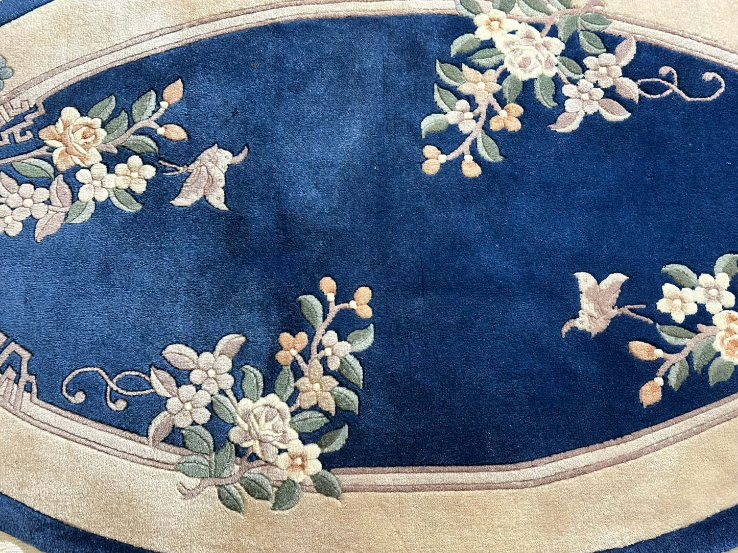 China Art Deco Teppich handgeknüpft oval 160x90 cm