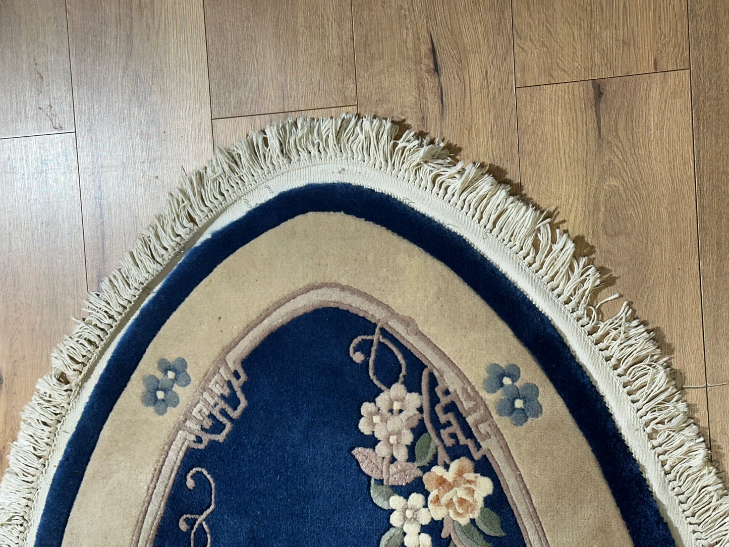 China Art Deco Teppich handgeknüpft oval 160x90 cm